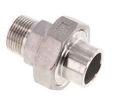 Raccord union droit R3/4'' mâle x 26.9mm extrémité à souder joint conique en acier inoxydable 16bar (224.8psi)