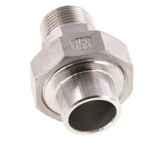 Union Straight Connector R3/4'' Male x 26.9mm Weld End Stainless Steel Conical Seal 16bar (224.8psi)