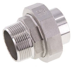Raccord union droit R1 1/2'' Male x 48.3mm Weld End Acier inoxydable Joint conique 16bar (224.8psi)