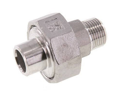 Raccord union droit R3/8'' mâle x 17.2mm extrémité à souder en acier inoxydable joint conique 16bar (224.8psi)