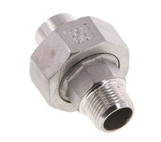 Raccord union droit R3/8'' mâle x 17.2mm extrémité à souder en acier inoxydable joint conique 16bar (224.8psi)
