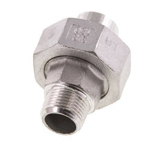 Raccord union droit R3/8'' mâle x 17.2mm extrémité à souder en acier inoxydable joint conique 16bar (224.8psi)