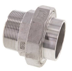 Raccord union droit R2'' mâle x 60.3mm extrémité à souder en acier inoxydable joint conique 16bar (224.8psi)