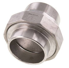Raccord union droit R2'' mâle x 60.3mm extrémité à souder en acier inoxydable joint conique 16bar (224.8psi)