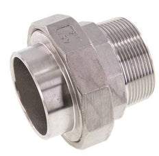 Raccord union droit R2'' mâle x 60.3mm extrémité à souder en acier inoxydable joint conique 16bar (224.8psi)