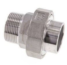 Raccord union droit R1 1/4'' mâle x 42.4mm extrémité à souder en acier inoxydable joint conique 16bar (224.8psi)