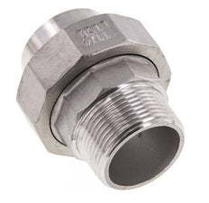 Raccord union droit R1 1/4'' mâle x 42.4mm extrémité à souder en acier inoxydable joint conique 16bar (224.8psi)