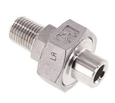 Raccord union droit R1/4'' mâle x 13,5 mm extrémité à souder Acier inoxydable Joint plat PTFE 16bar (224,8psi)