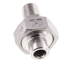 Raccord union droit R1/4'' mâle x 13,5 mm extrémité à souder Acier inoxydable Joint plat PTFE 16bar (224,8psi)