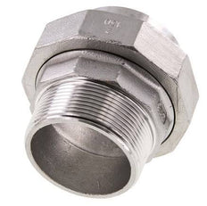 Raccord union droit R2'' mâle x 60.3mm extrémité à souder Acier inoxydable Joint plat PTFE 16bar (224.8psi)
