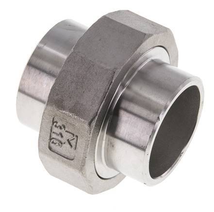 Union Connecteur droit 42.4mm Extrémité à souder Acier inoxydable Joint conique 16bar (224.8psi)