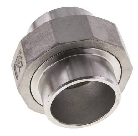 Union Connecteur droit 42.4mm Extrémité à souder Acier inoxydable Joint conique 16bar (224.8psi)