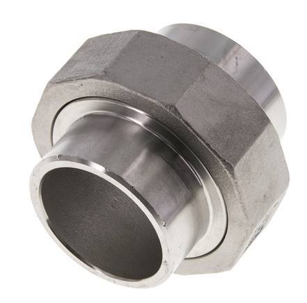 Union Connecteur droit 42.4mm Extrémité à souder Acier inoxydable Joint conique 16bar (224.8psi)