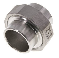 Union Connecteur droit 42.4mm Extrémité à souder Acier inoxydable Joint conique 16bar (224.8psi)