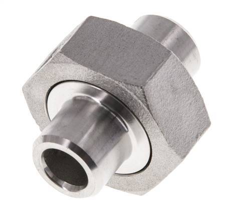 Union Straight Connector 13.5mm Weld End Stainless Steel Conical Seal 16bar (224.8psi)