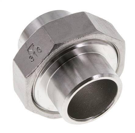 Union Connecteur droit 33.7mm Extrémité à souder Acier inoxydable Joint conique 16bar (224.8psi)