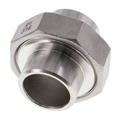 Union Straight Connector 33.7mm Weld End Stainless Steel Conical Seal 16bar (224.8psi)