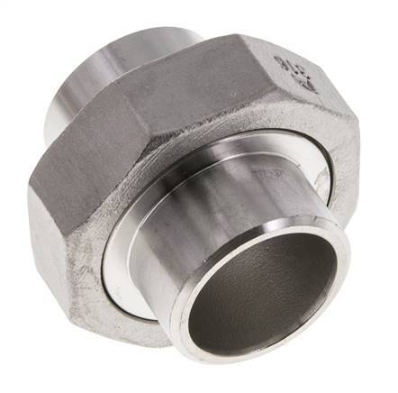 Union Connecteur droit 33.7mm Extrémité à souder Acier inoxydable Joint conique 16bar (224.8psi)