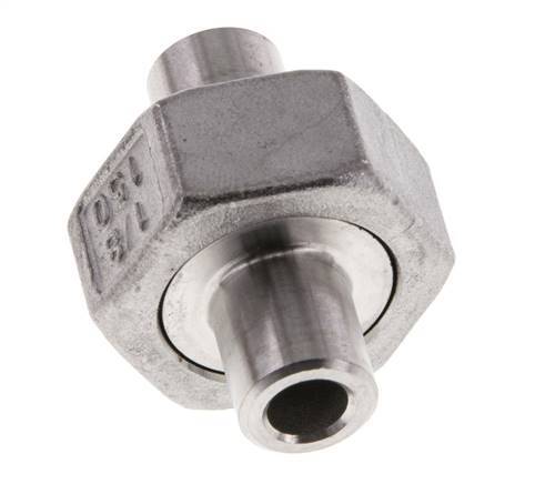 Union Connecteur droit 10.2mm Extrémité à souder Acier inoxydable Joint conique 16bar (224.8psi)