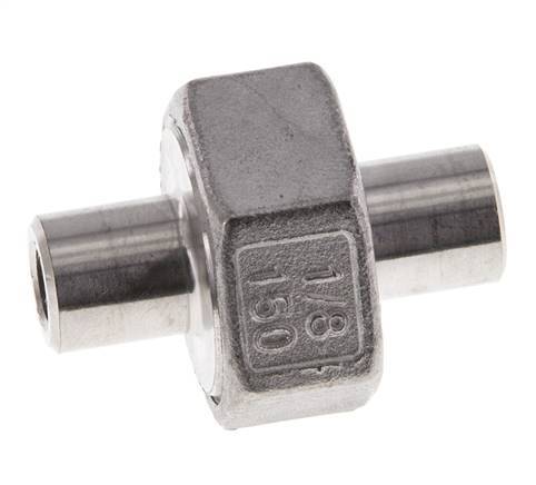 Union Connecteur droit 10.2mm Extrémité à souder Acier inoxydable Joint conique 16bar (224.8psi)