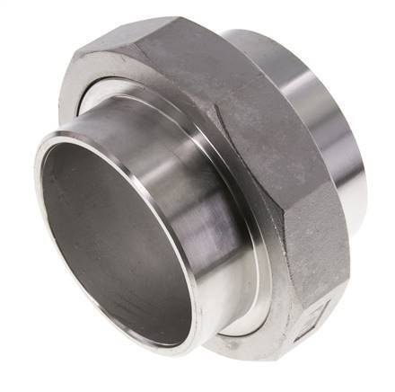 Union Straight Connector 88.9mm Weld End Stainless Steel Conical Seal 16bar (224.8psi)