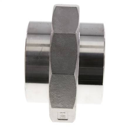 Union Straight Connector 88.9mm Weld End Stainless Steel Conical Seal 16bar (224.8psi)