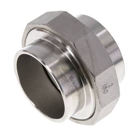 Union Connecteur droit 60.3mm Extrémité à souder Acier inoxydable Joint conique 16bar (224.8psi)