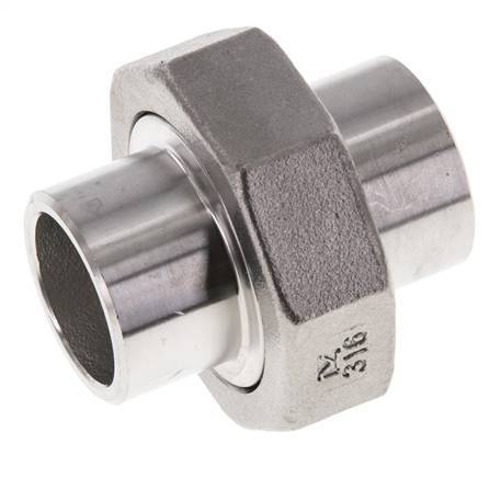 Union Connecteur droit 26.9mm Extrémité à souder Acier inoxydable Joint conique 16bar (224.8psi)