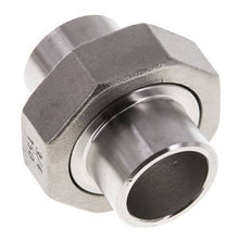 Union Connecteur droit 26.9mm Extrémité à souder Acier inoxydable Joint conique 16bar (224.8psi)