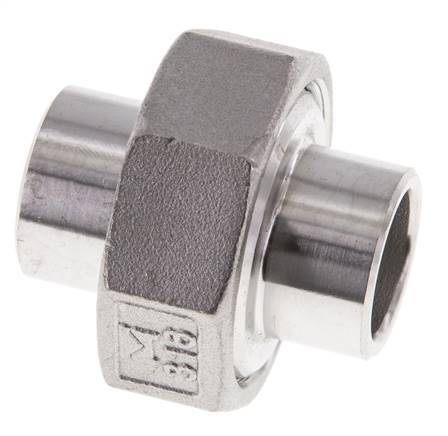Union Connecteur droit 21.3mm Extrémité à souder Acier inoxydable Joint conique 16bar (224.8psi)