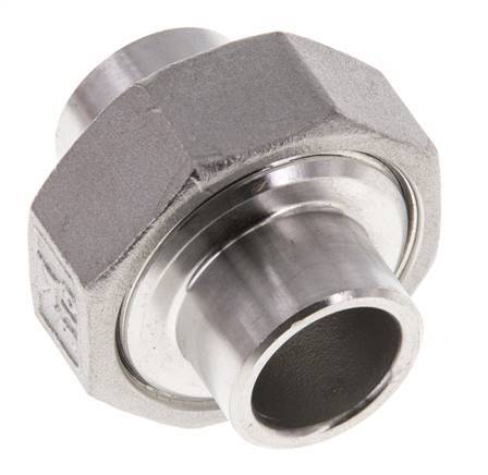 Union Connecteur droit 21.3mm Extrémité à souder Acier inoxydable Joint conique 16bar (224.8psi)