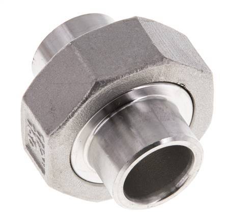 Union Connecteur droit 21.3mm Extrémité à souder Acier inoxydable Joint conique 16bar (224.8psi)