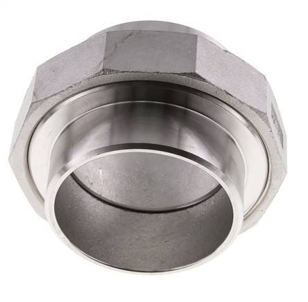 Union Connecteur droit 76.1mm Extrémité à souder Acier inoxydable Joint conique 16bar (224.8psi)