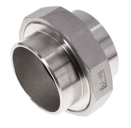 Union Connecteur droit 76.1mm Extrémité à souder Acier inoxydable Joint conique 16bar (224.8psi)