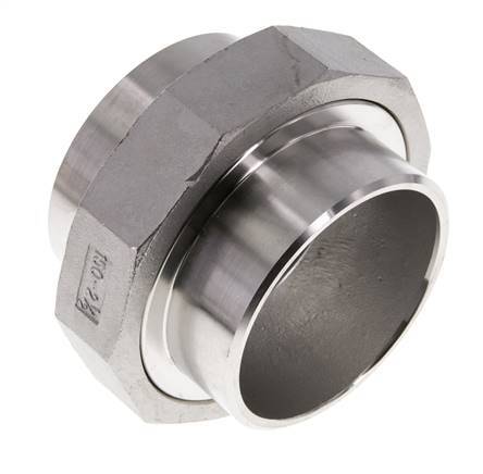 Union Connecteur droit 76.1mm Extrémité à souder Acier inoxydable Joint conique 16bar (224.8psi)