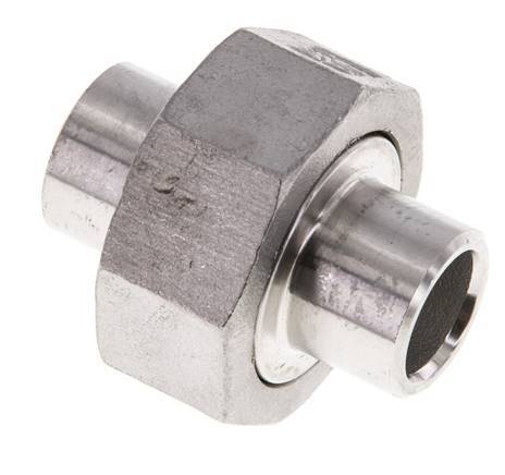 Union Connecteur droit 17.2mm Extrémité à souder Acier inoxydable Joint conique 16bar (224.8psi)
