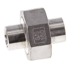Union Connecteur droit 17.2mm Extrémité à souder Acier inoxydable Joint conique 16bar (224.8psi)