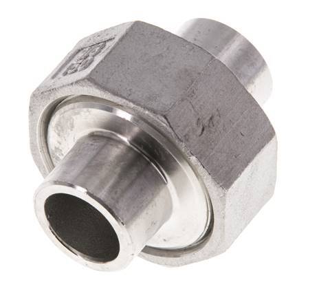 Union Connecteur droit 17.2mm Extrémité à souder Acier inoxydable Joint conique 16bar (224.8psi)