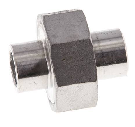 Union Connecteur droit 17.2mm Extrémité à souder Acier inoxydable Joint conique 16bar (224.8psi)
