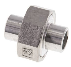 Union Connecteur droit 17.2mm Extrémité à souder Acier inoxydable Joint plat PTFE 16bar (224.8psi)