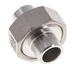 Union Connecteur droit 17.2mm Extrémité à souder Acier inoxydable Joint plat PTFE 16bar (224.8psi)