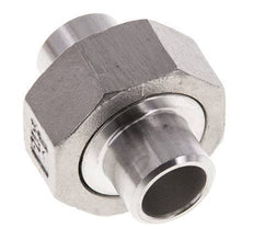 Union Connecteur droit 17.2mm Extrémité à souder Acier inoxydable Joint plat PTFE 16bar (224.8psi)