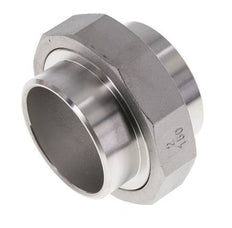 Union Connecteur droit 60.3mm Extrémité à souder Acier inoxydable Joint plat PTFE 16bar (224.8psi)