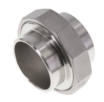 Union Connecteur droit 60.3mm Extrémité à souder Acier inoxydable Joint plat PTFE 16bar (224.8psi)