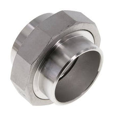 Union Connecteur droit 60.3mm Extrémité à souder Acier inoxydable Joint plat PTFE 16bar (224.8psi)