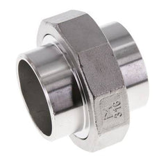 Union Straight Connector 48.3mm Weld End Stainless Steel Flat Seal PTFE 16bar (224.8psi)