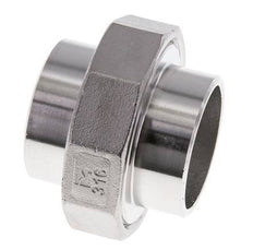 Union Connecteur droit 48.3mm Extrémité à souder Acier inoxydable Joint plat PTFE 16bar (224.8psi)