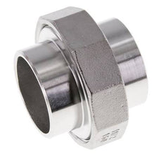 Union Connecteur droit 48.3mm Extrémité à souder Acier inoxydable Joint plat PTFE 16bar (224.8psi)