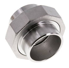 Union Connecteur droit 48.3mm Extrémité à souder Acier inoxydable Joint plat PTFE 16bar (224.8psi)