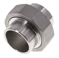 Union Connecteur droit 42.4mm Extrémité à souder Acier inoxydable Joint plat PTFE 16bar (224.8psi)